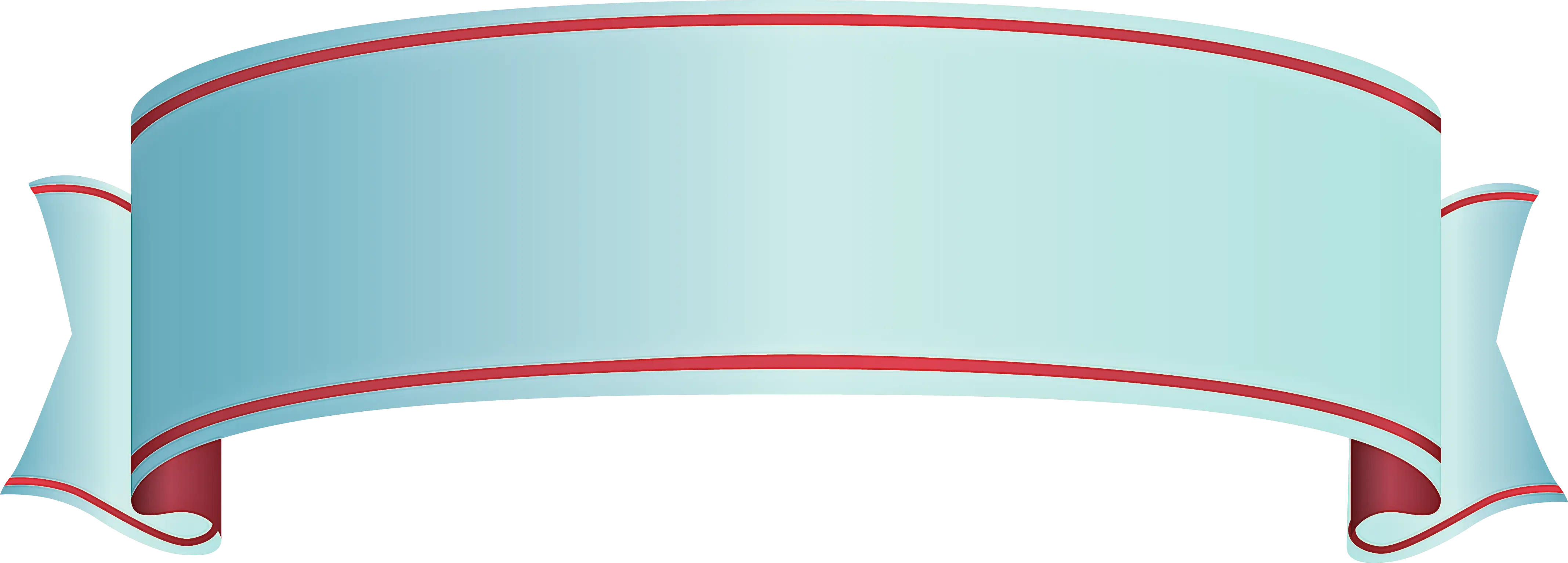 Blue Ribbon with Red Edges Decoration