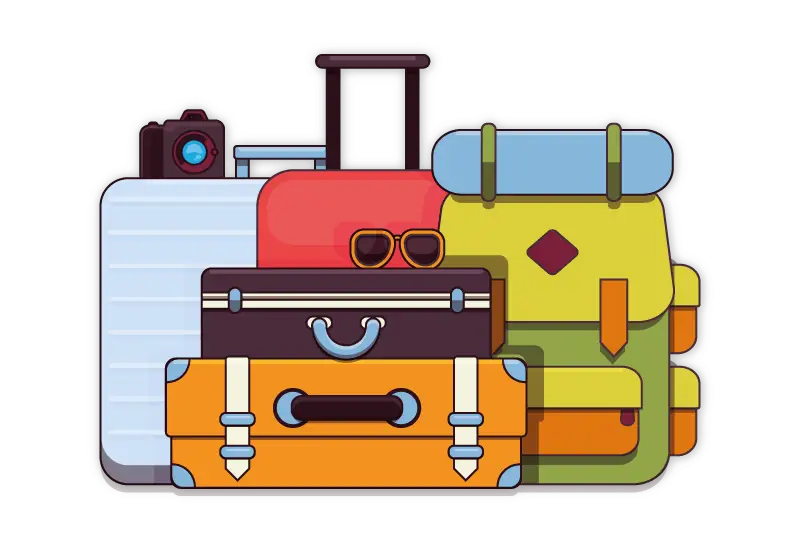 Colorful Luggage for Travel