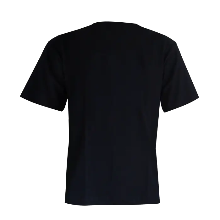 Plain Black T-Shirt Back View