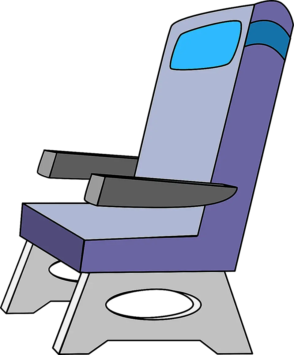 Airplane Seat Illustration for Cabin Arrangement