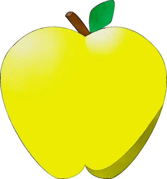 Fresh Yellow Apple Illustration