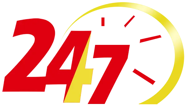 24/7 Service Availability Logo Design
