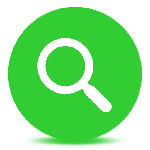 Search Icon with Green Background Design