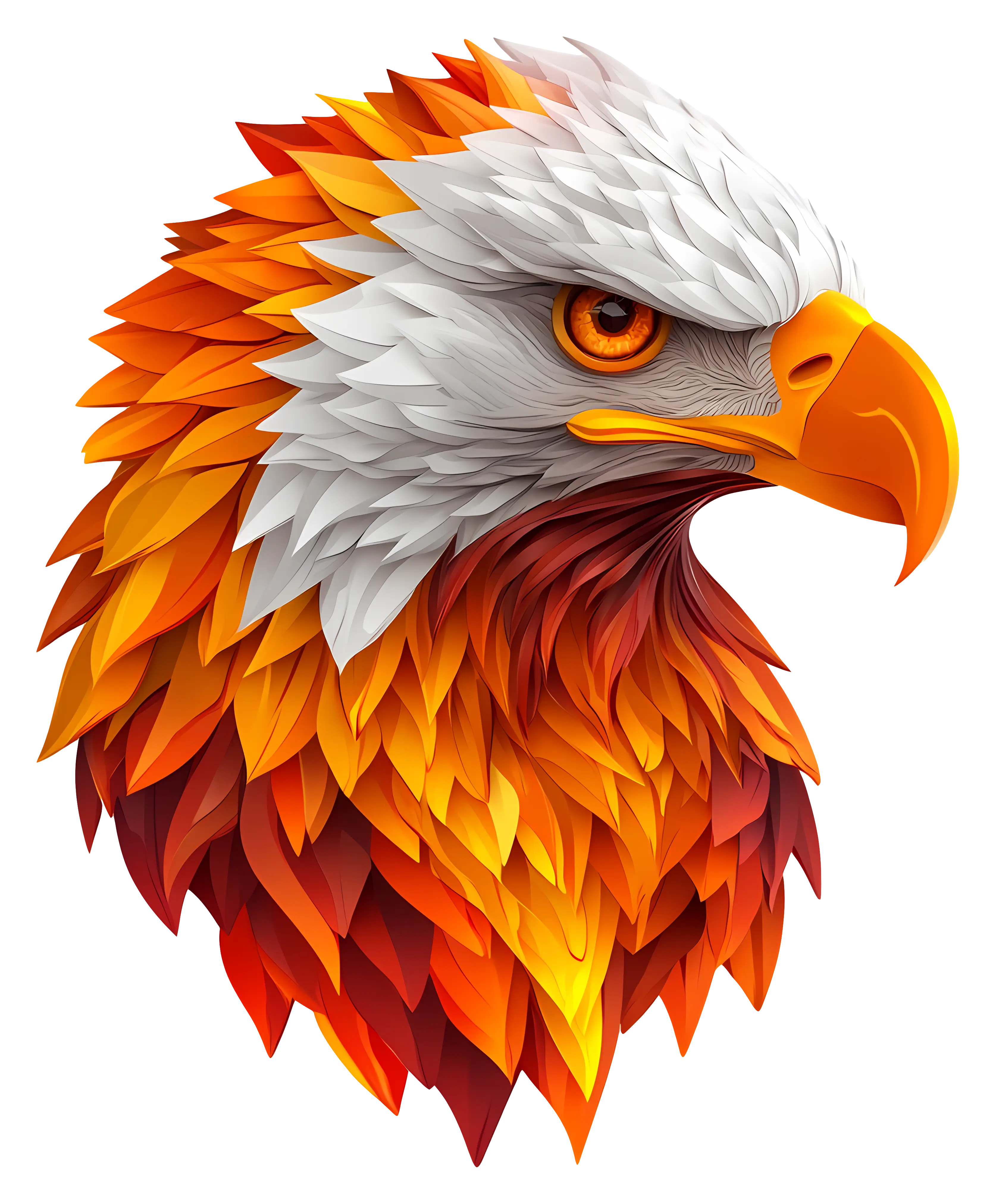 Colorful Eagle Head Illustration