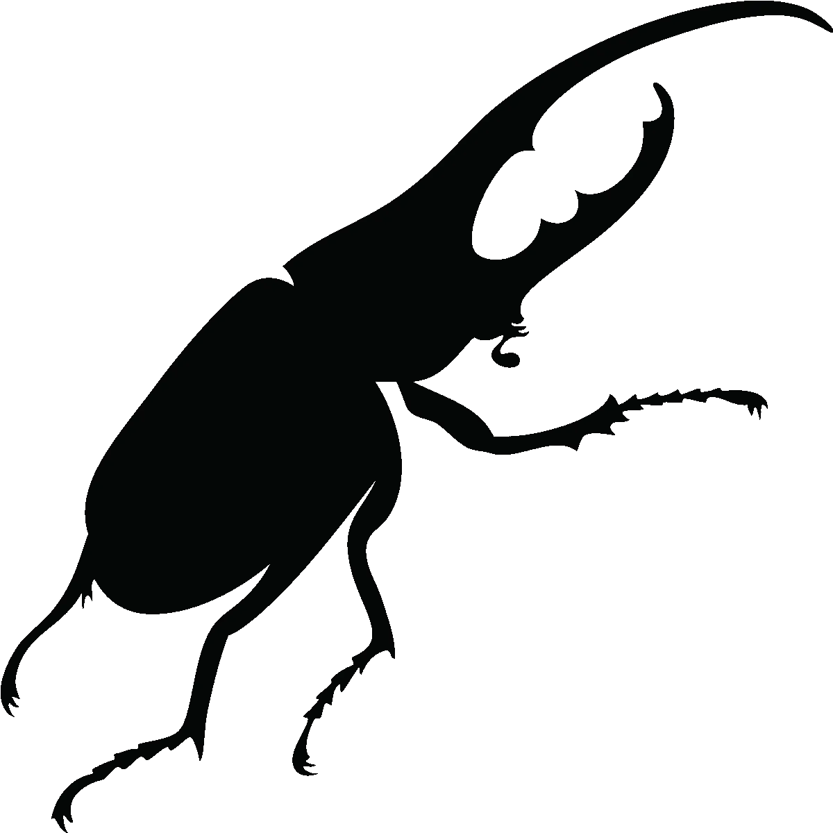 Black Beetle Silhouette Illustration