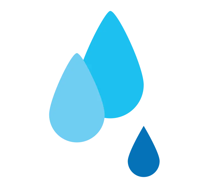 Blue Water Droplets Icon