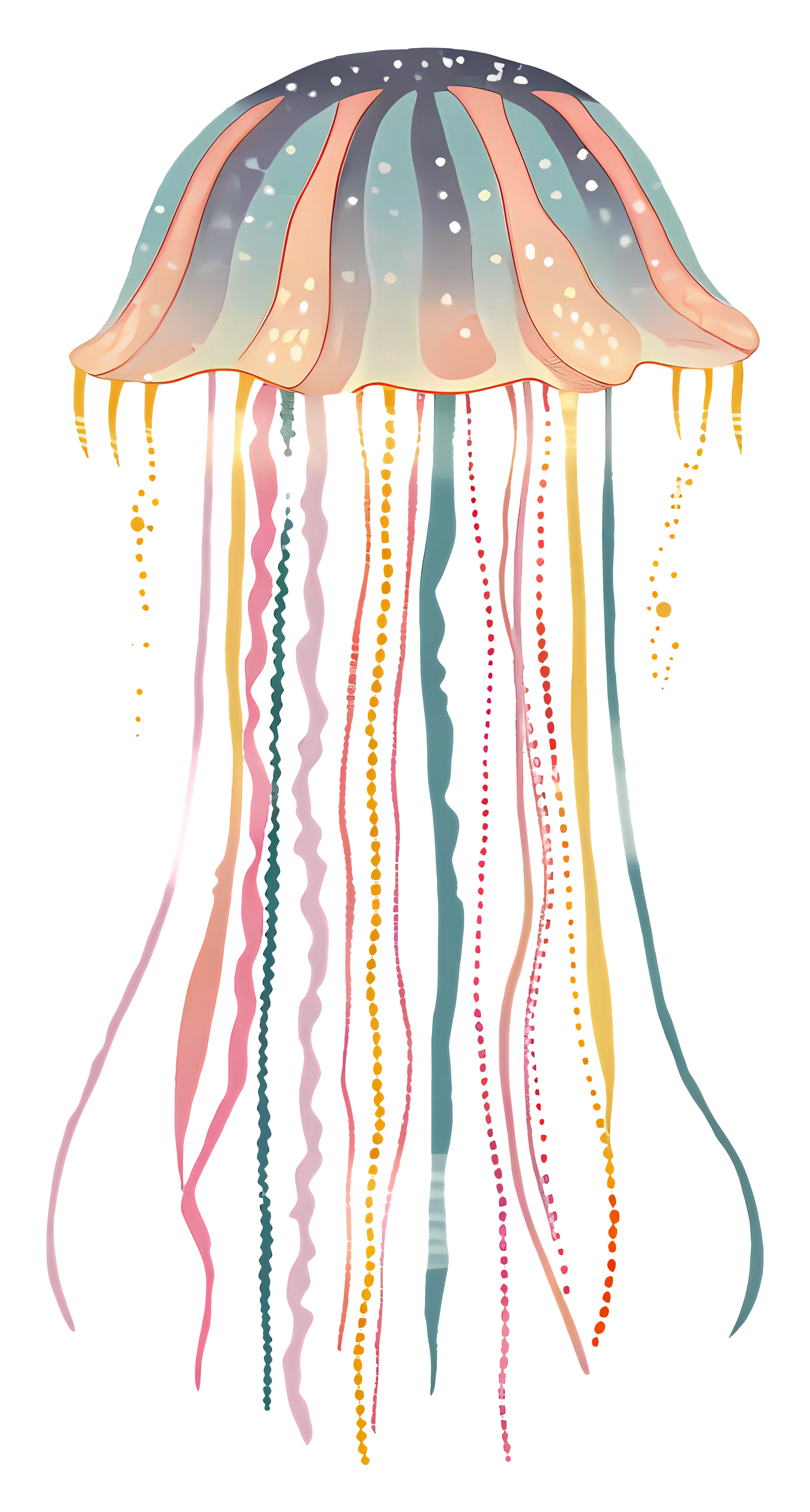 Colorful Jellyfish Illustration