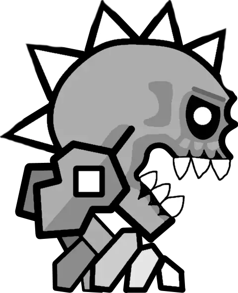 Cartoon Monster with Spikes