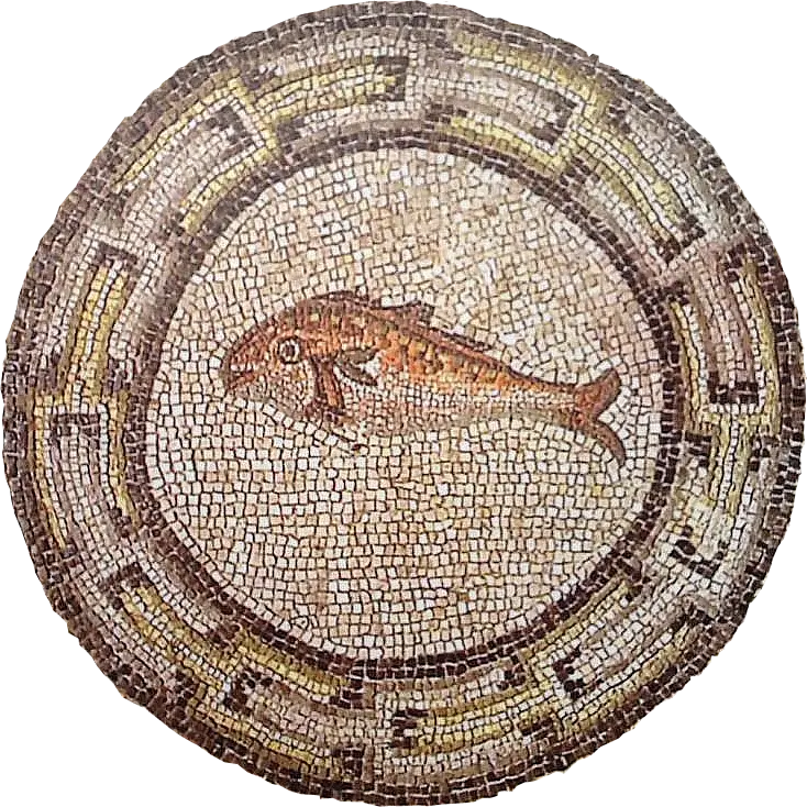 Ancient Fish Mosaic Art