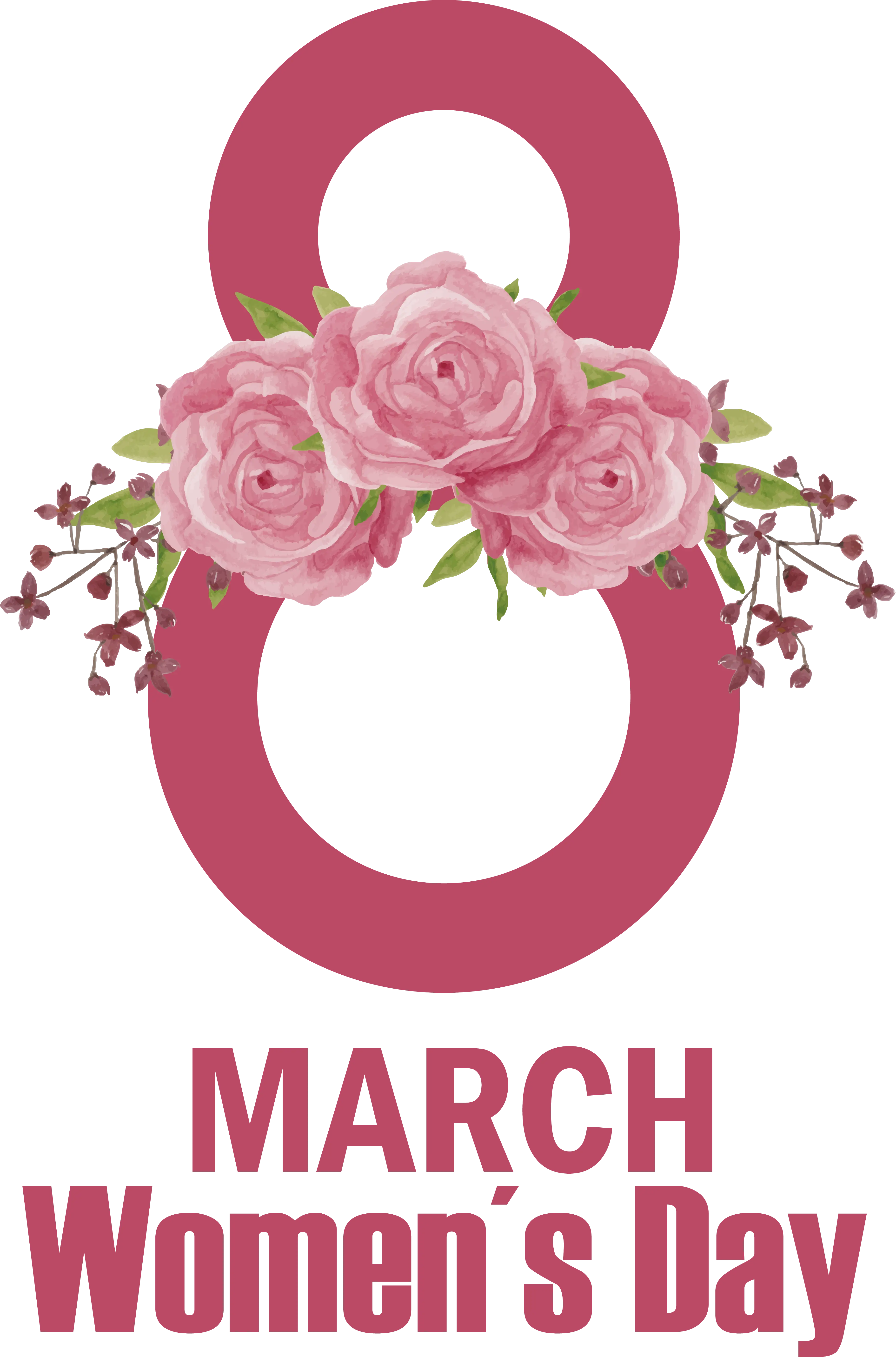 March Women&#039;s Day Flower Design with Roses