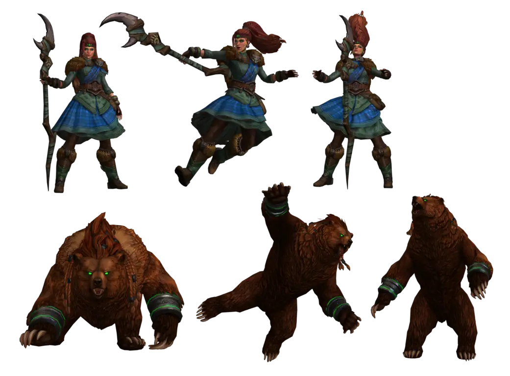 Fantasy Warrior and Bear Transformation