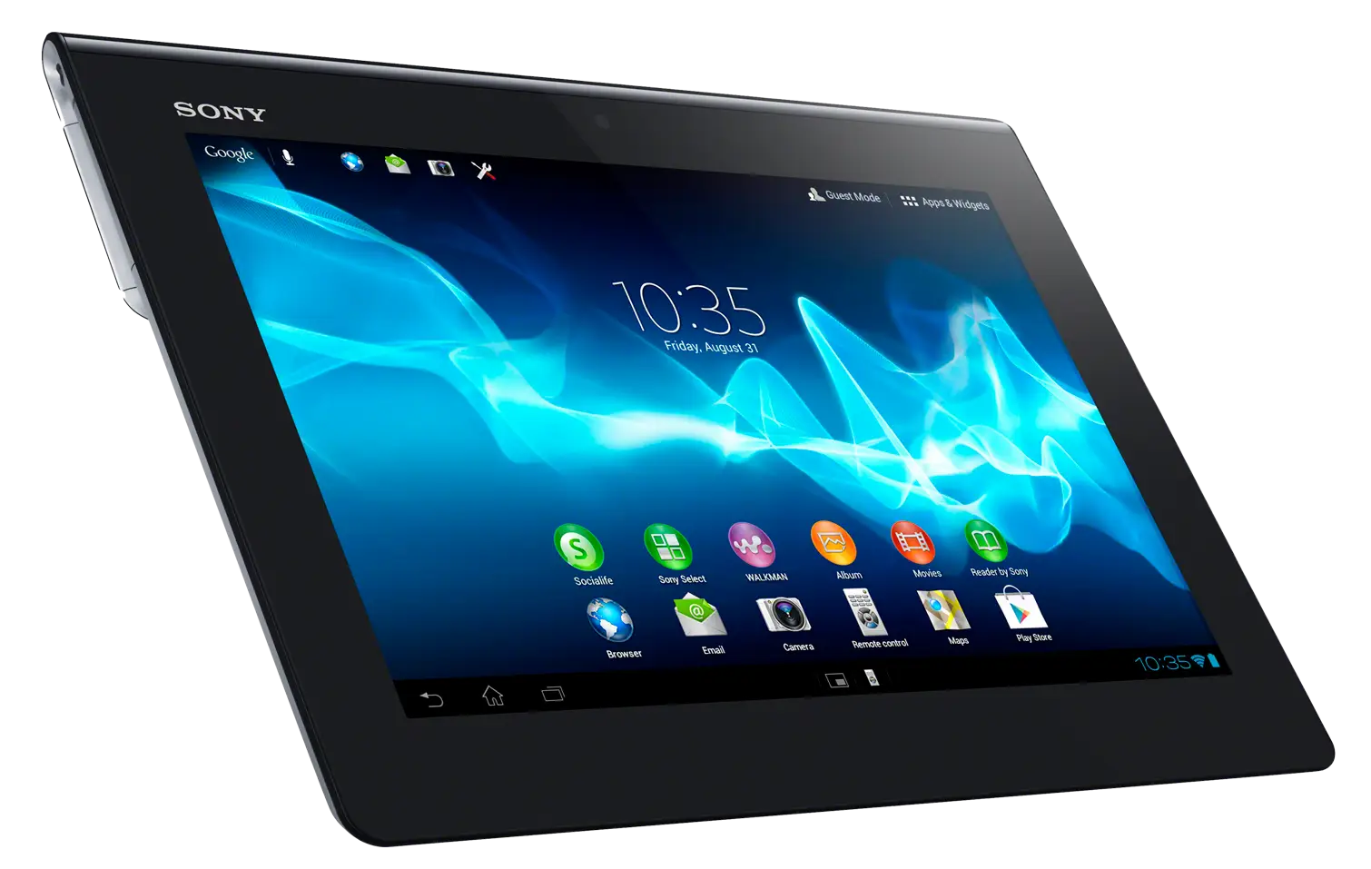 Tablet Device with Application Icons