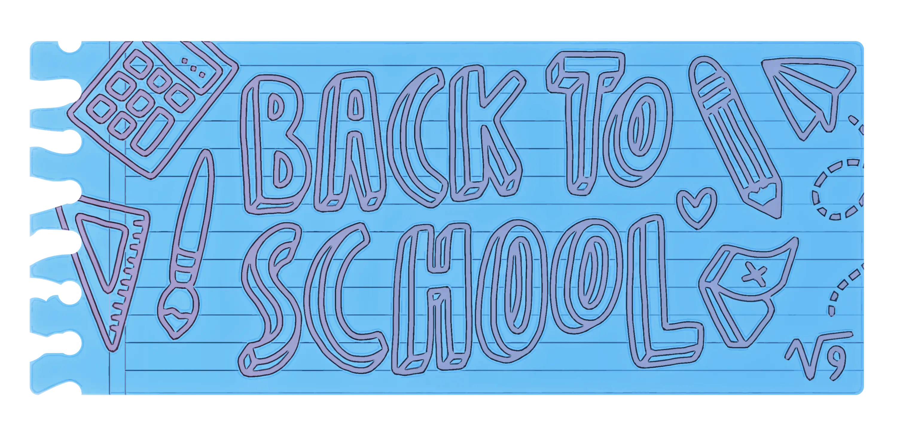Handwritten &#039;Back to School&#039; on Blue Paper