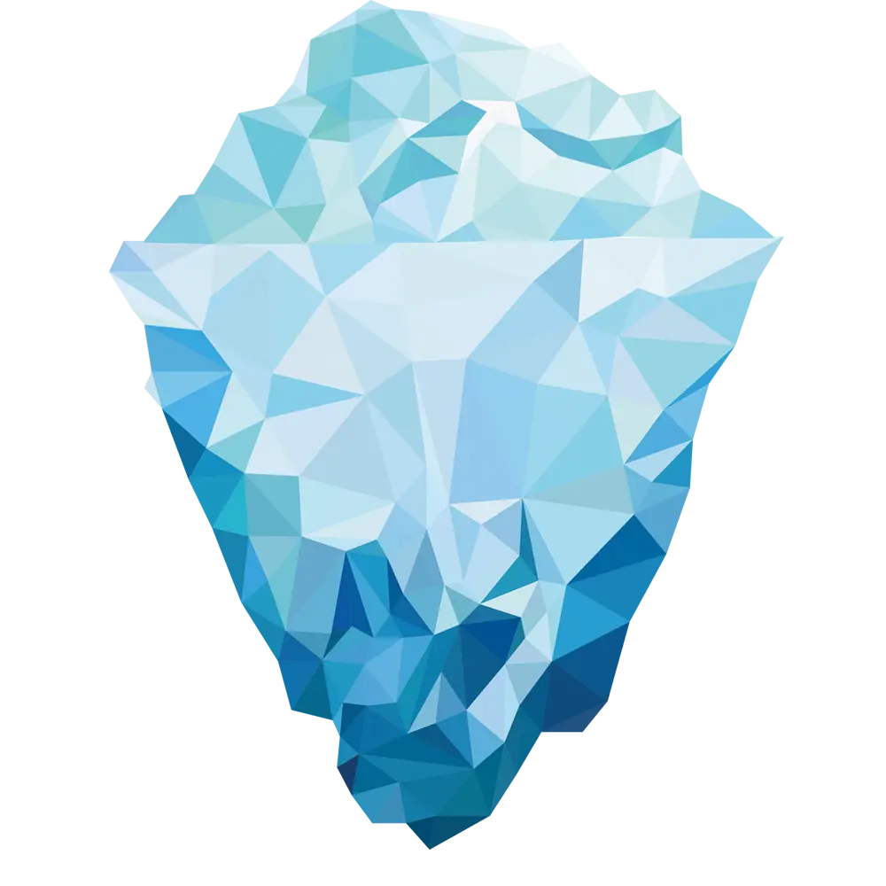 Blue Polygonal Iceberg Artwork
