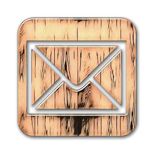Wooden Envelope Icon Design