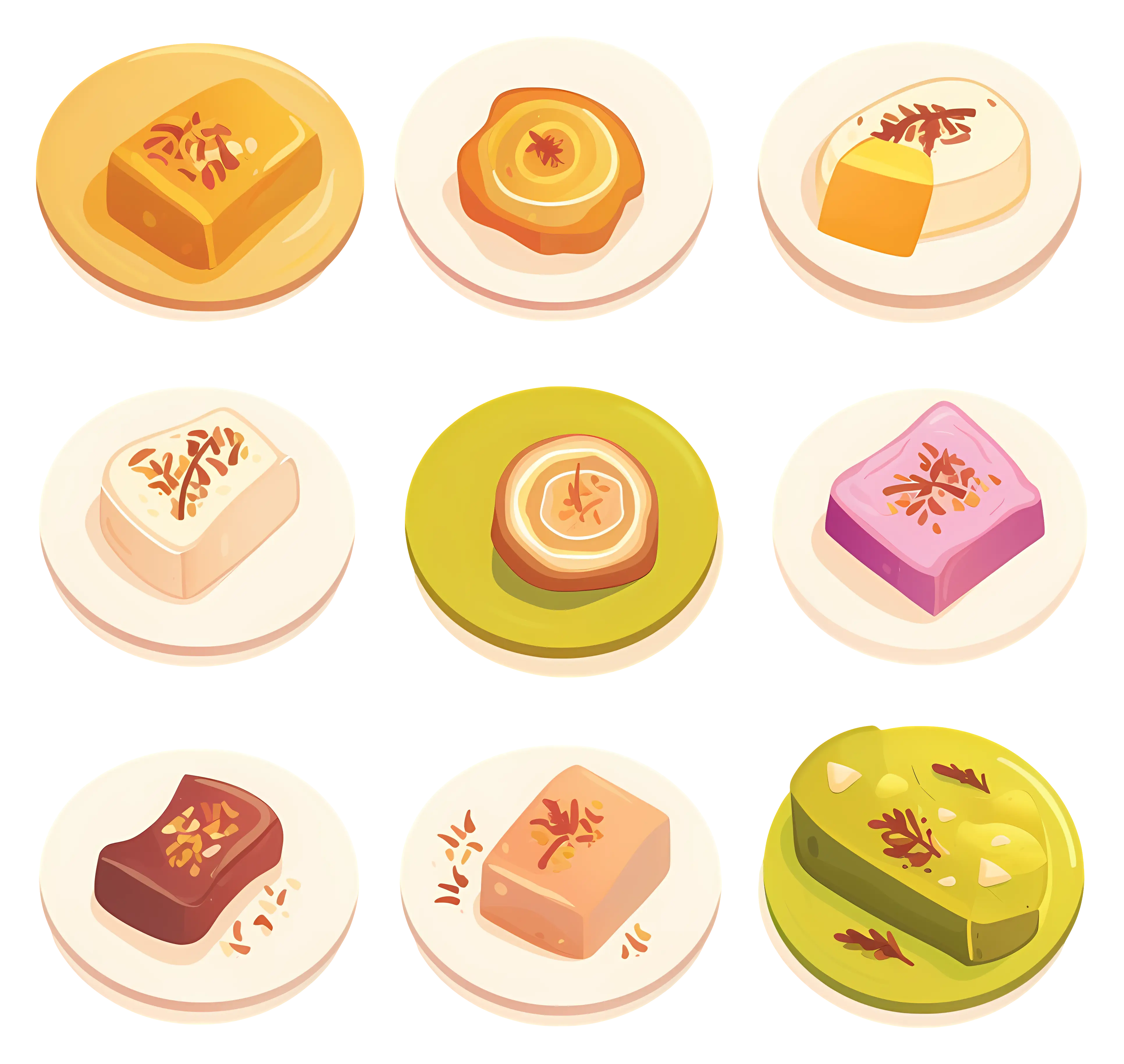 Colorful Assorted Sweets Collection