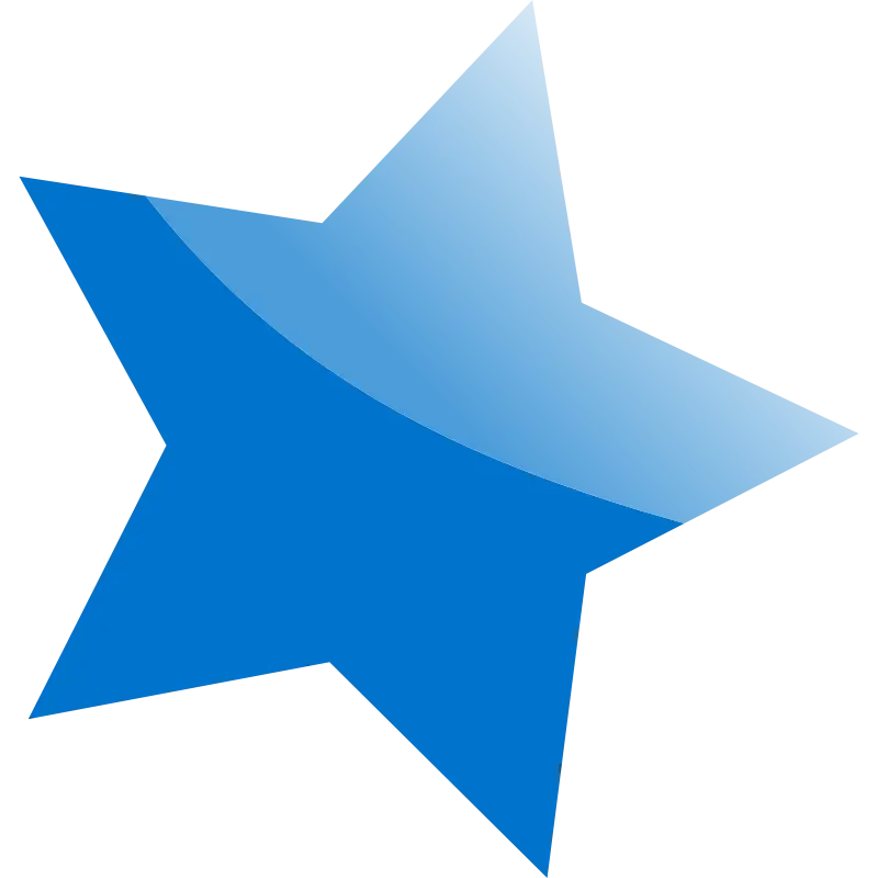 Shiny Blue Star Graphic