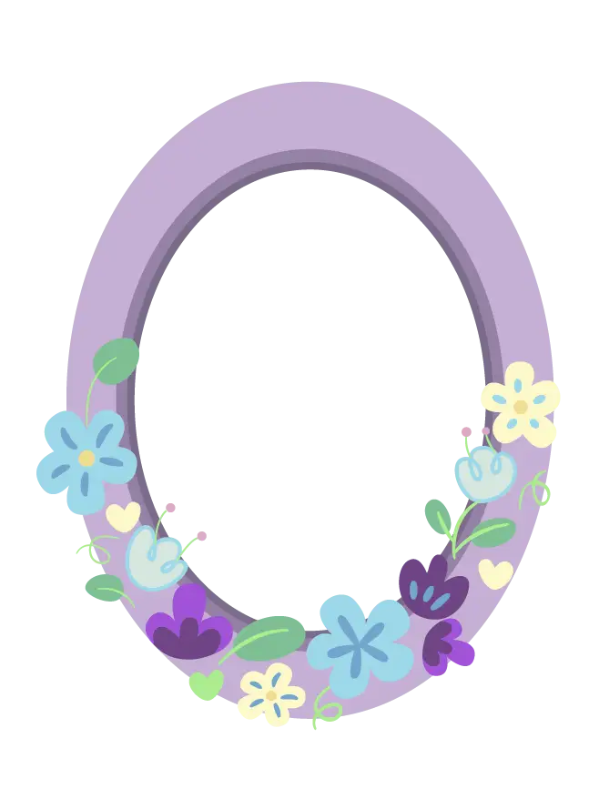 Decorative Floral Frame for Art and Cards