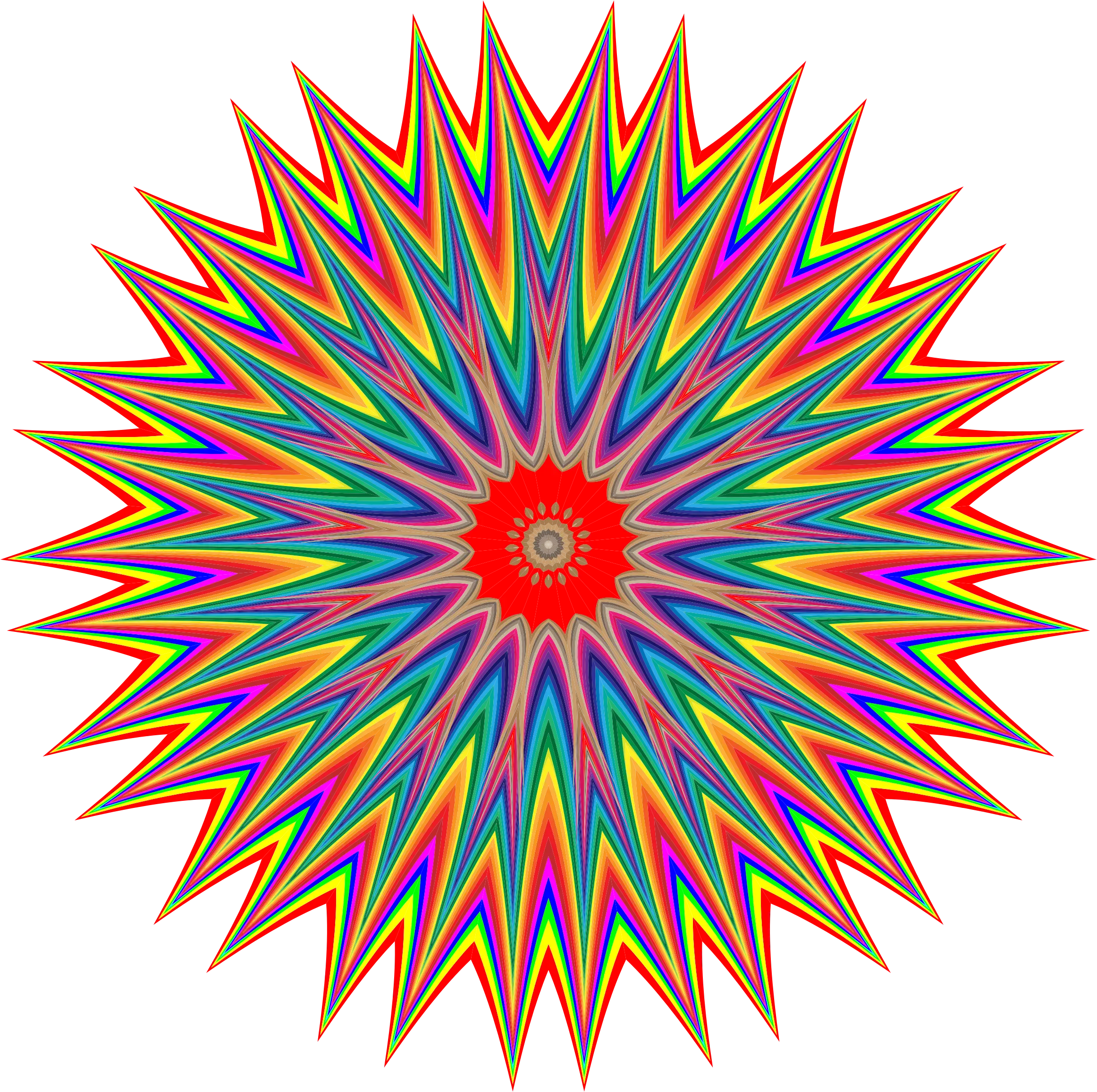 Vibrant Rainbow Star Pattern Design