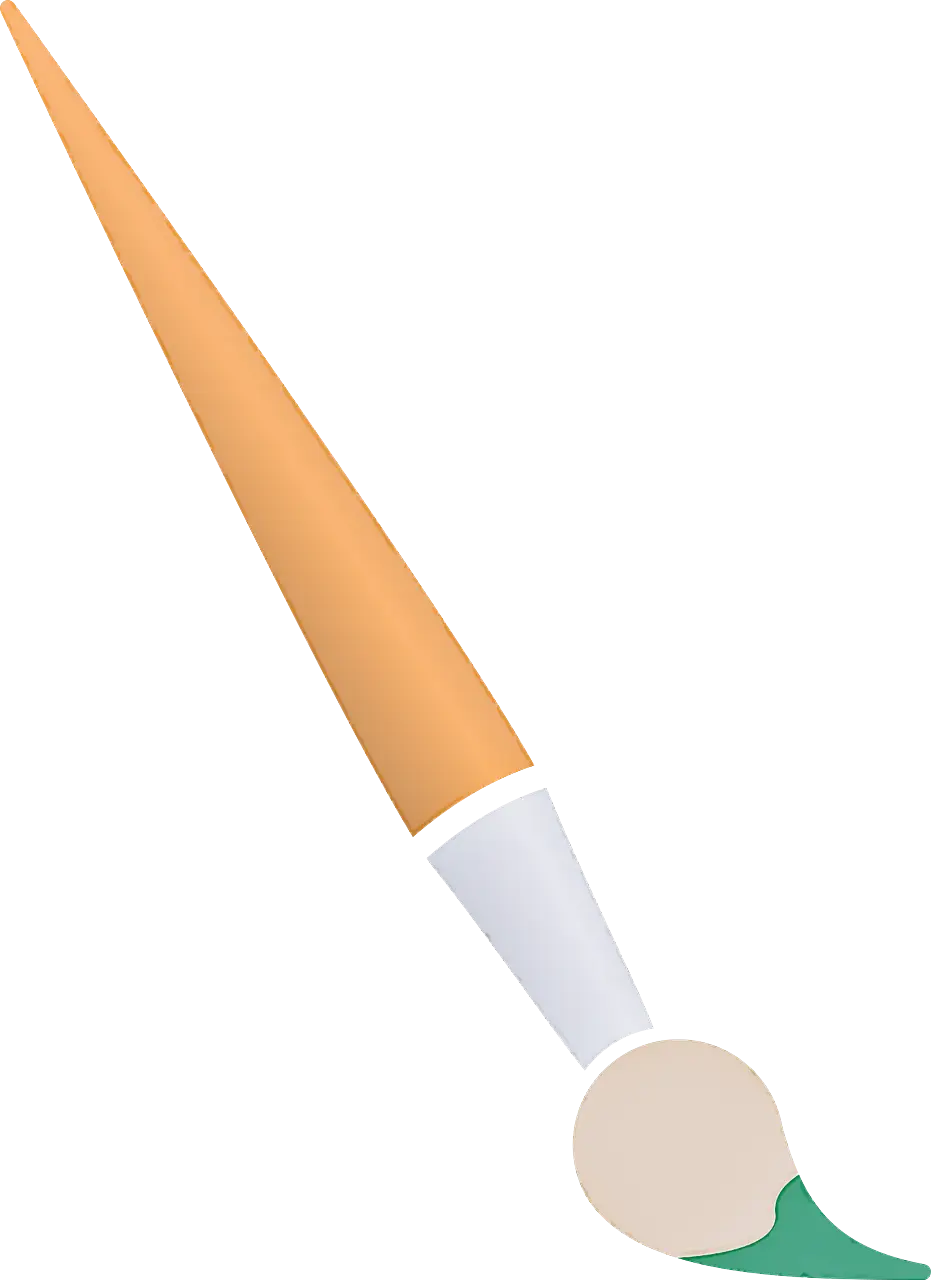 Paintbrush with Green Paint