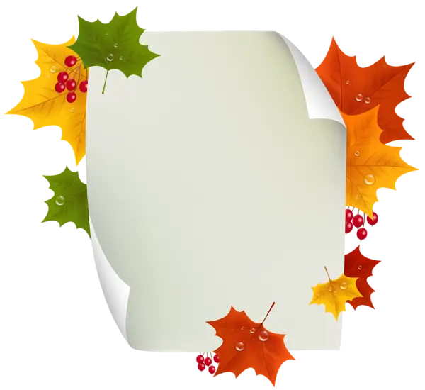 Autumn Leaves Border Design for Seasonal Decoration