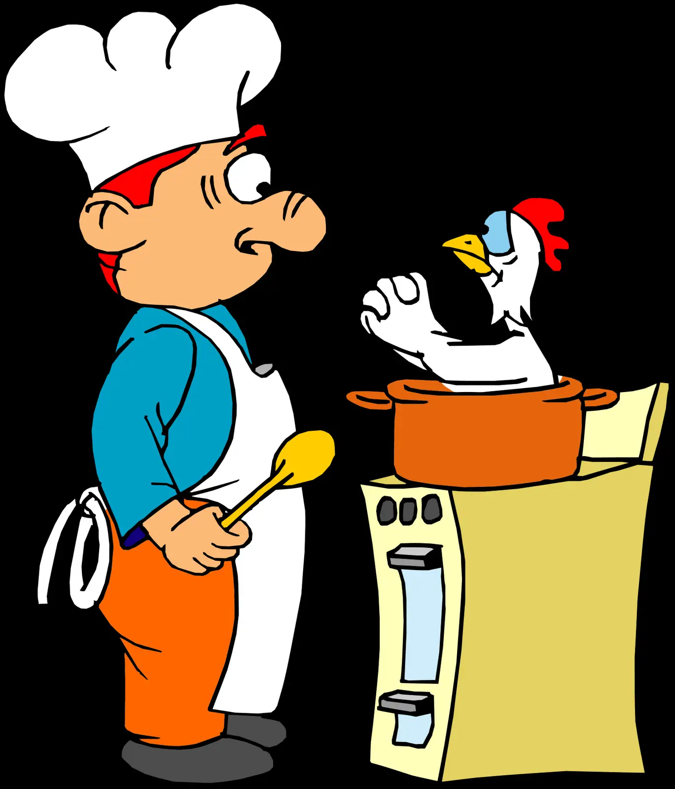 Chef Cooking with Chicken