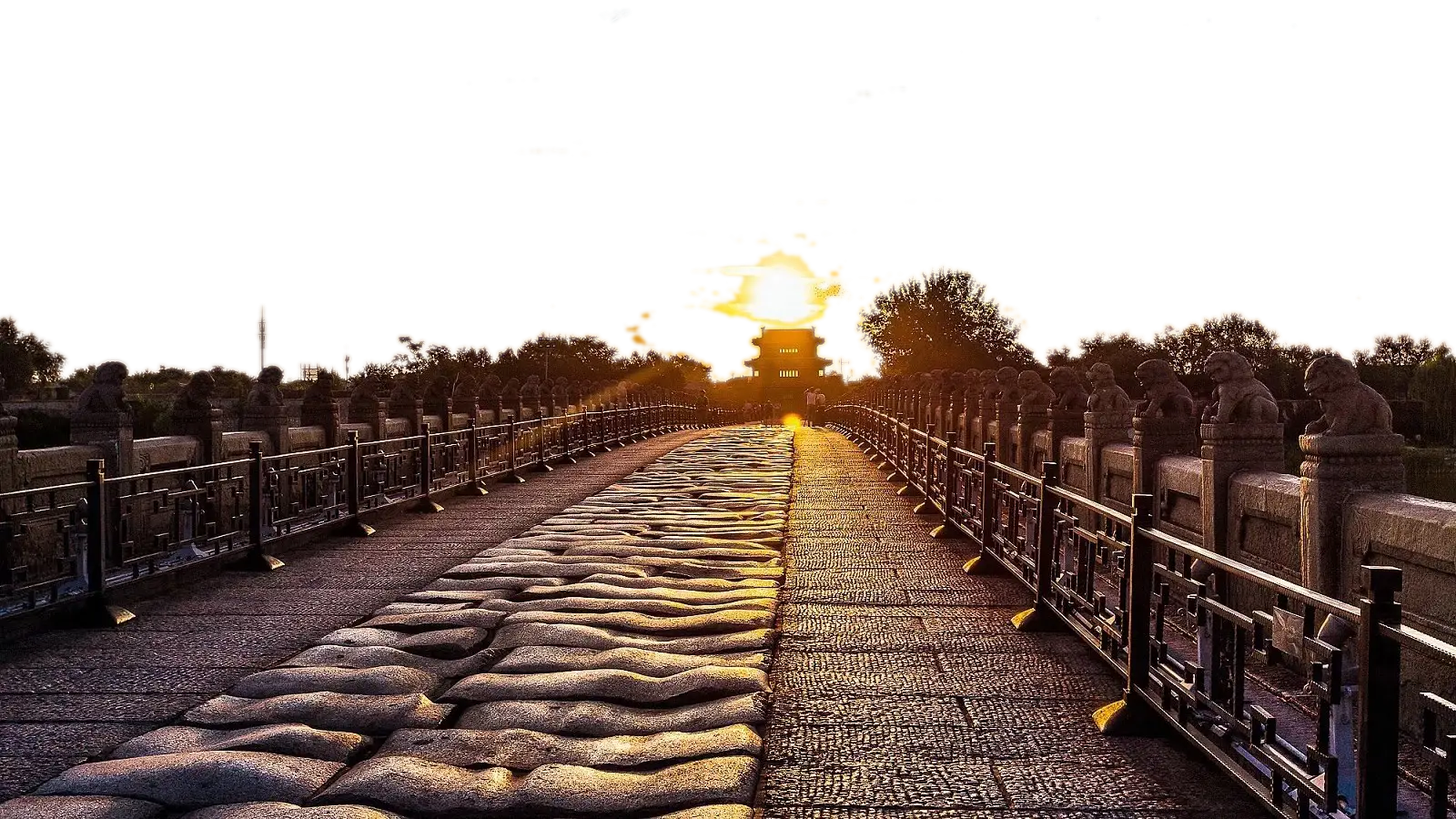 Historic Bridge at Sunset