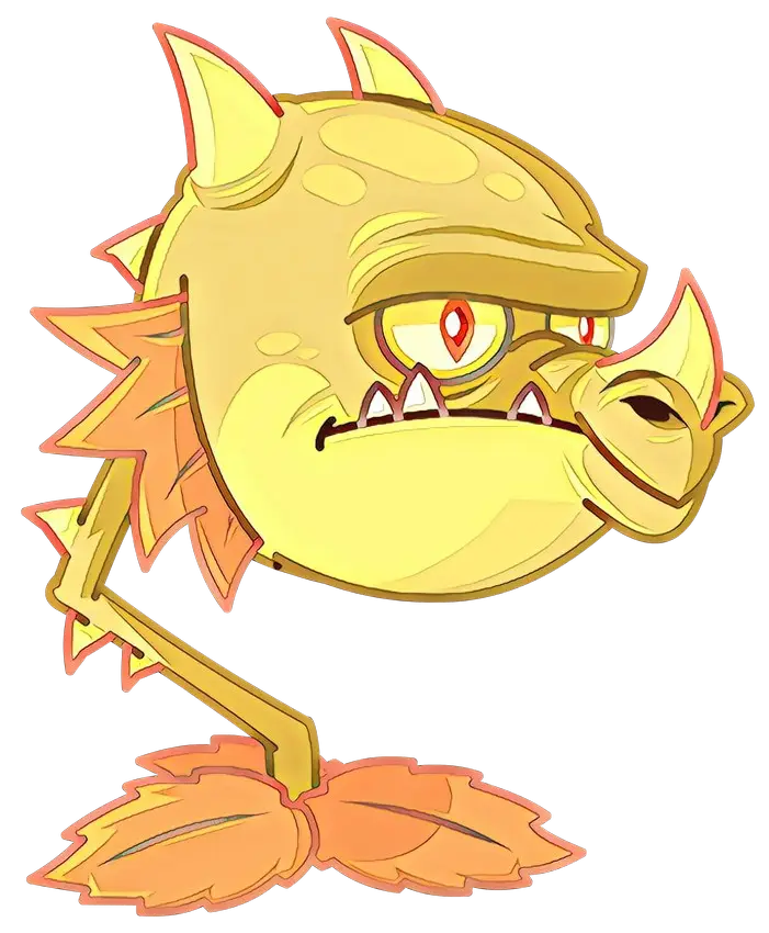 Yellow Cartoon Plant Character