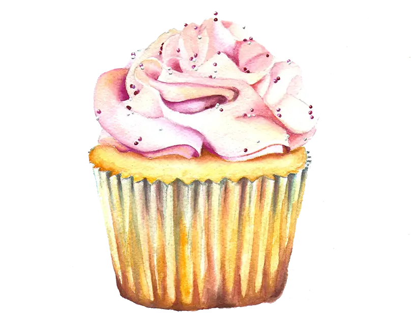 Cupcake with Pink Frosting