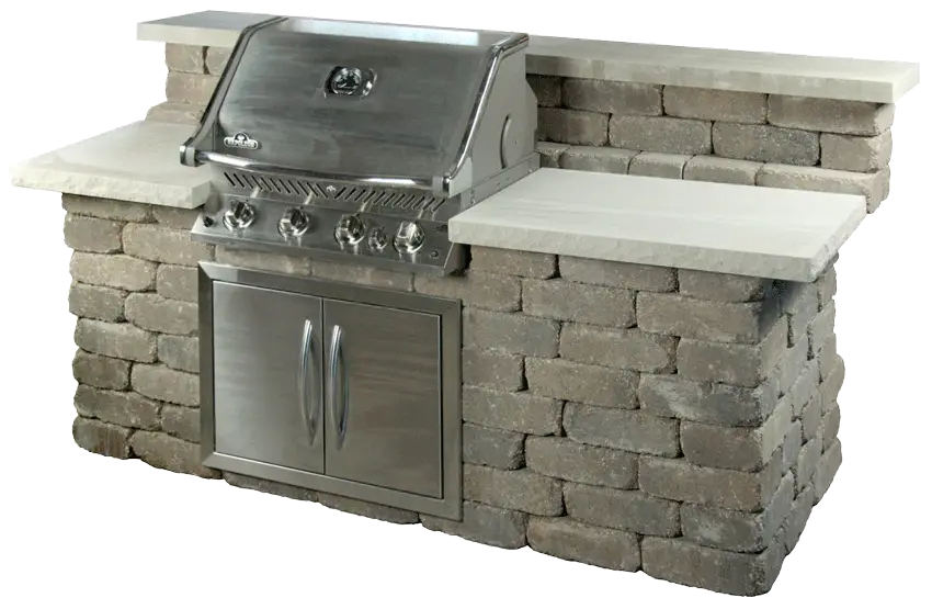 Outdoor Grill with Brick Counter