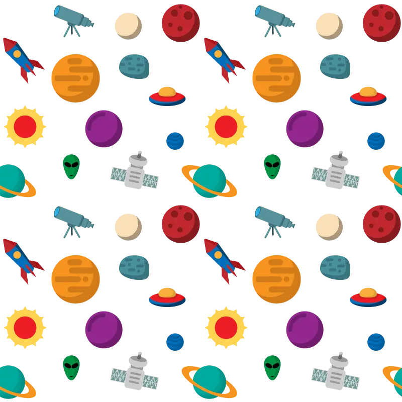 Colorful Space Elements Pattern