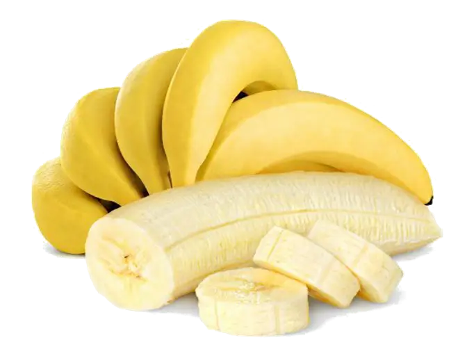 Fresh Yellow Bananas Sliced and Whole