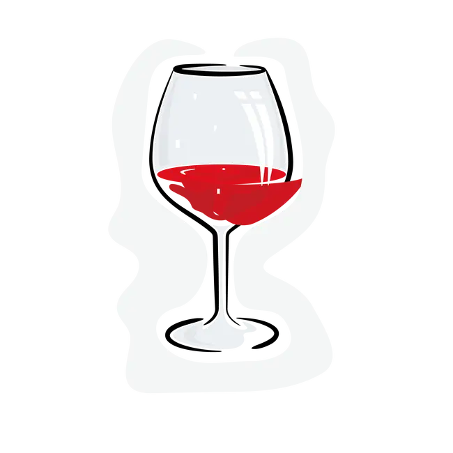Wine Glass Containing Red Wine