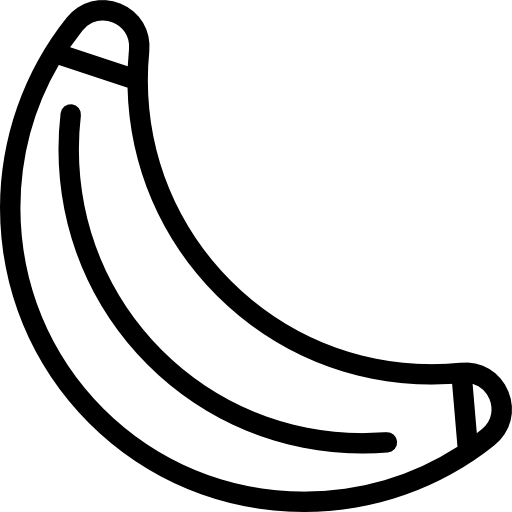 Simple Banana Outline Drawing