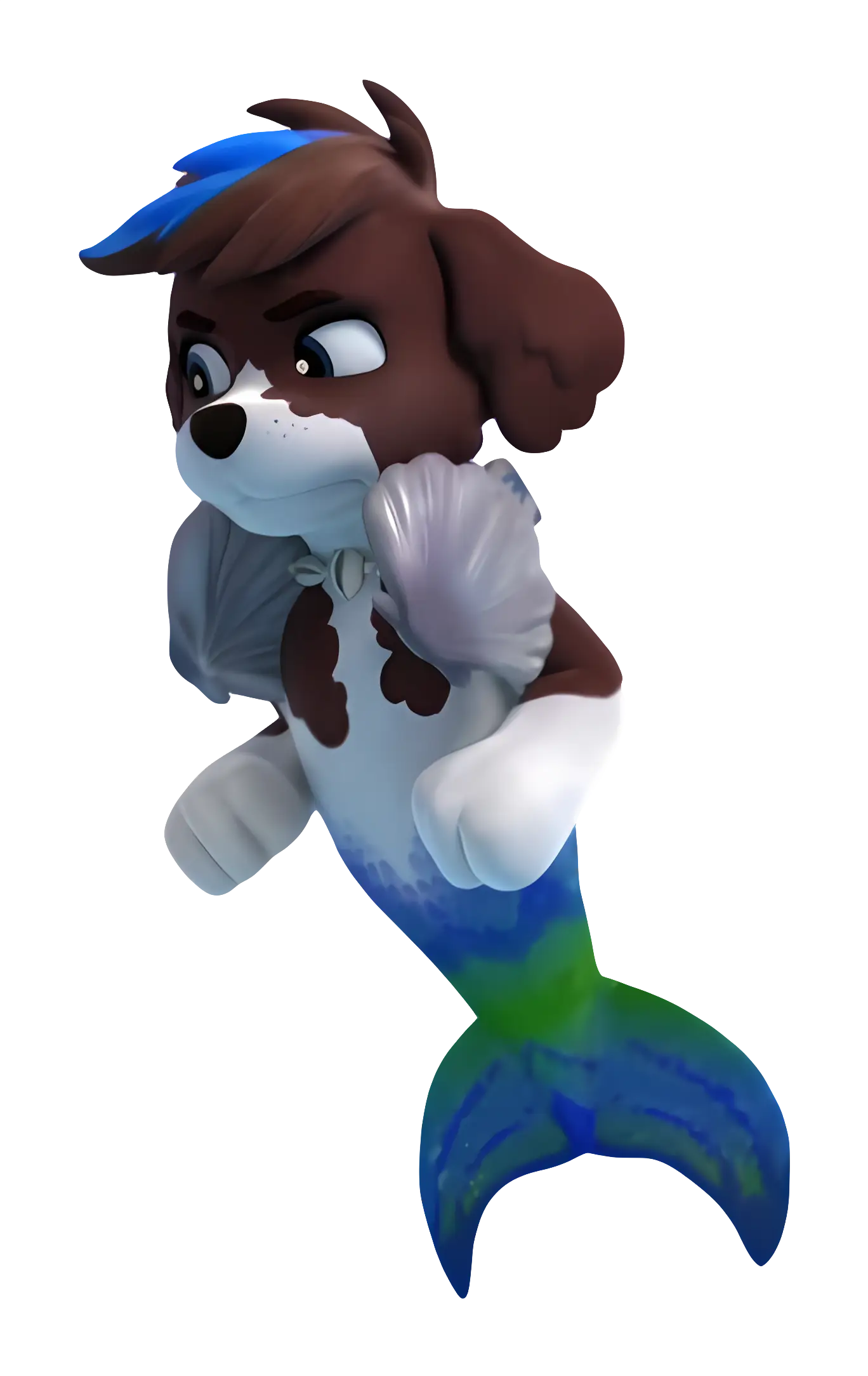 Mermaid Dog Character