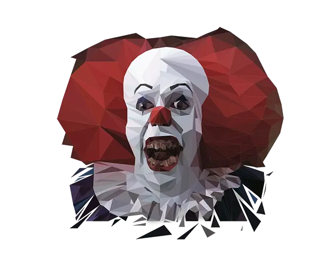 Scary Clown Polygon Art