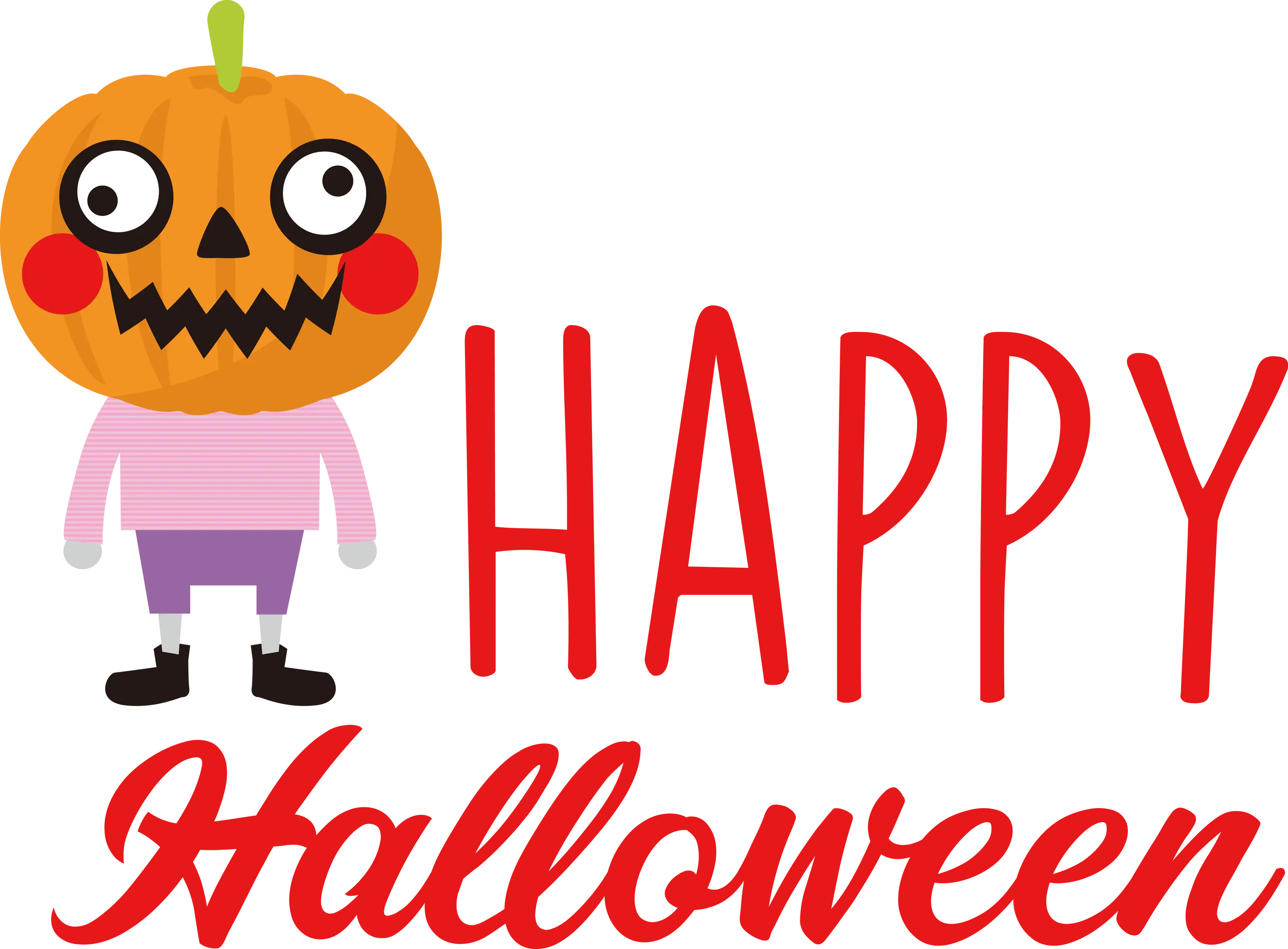Happy Halloween Pumpkin Illustration