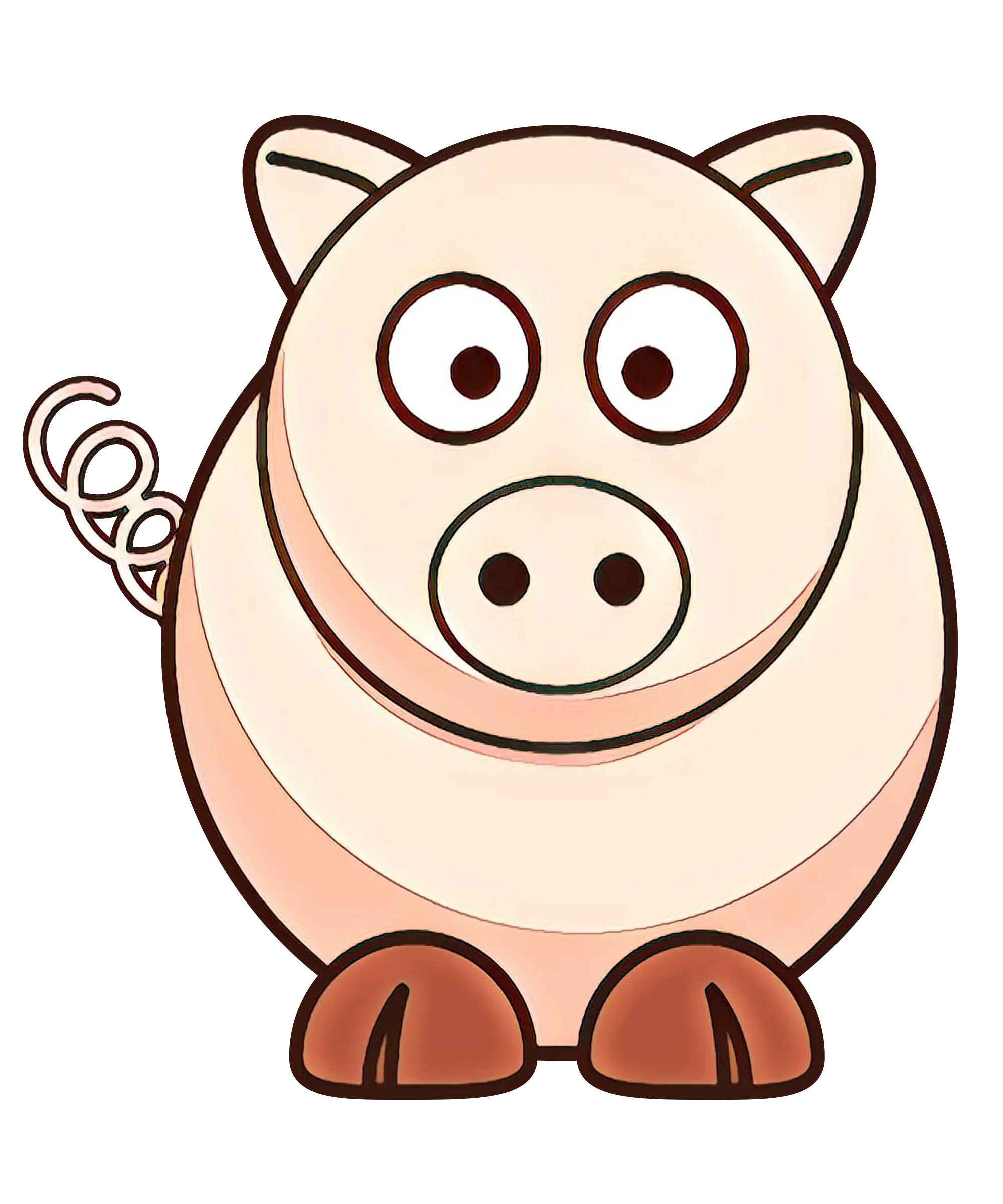 Cute Pig Cartoon Illustration