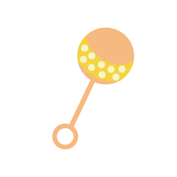 Yellow Baby Rattle Toy