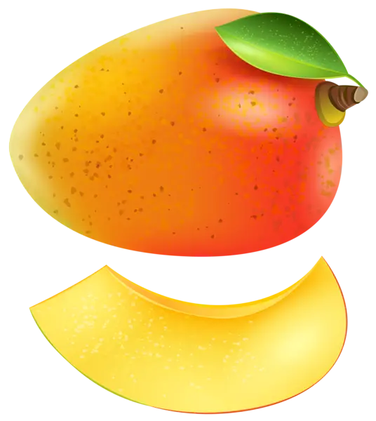 Juicy Mango with Slice Illustration