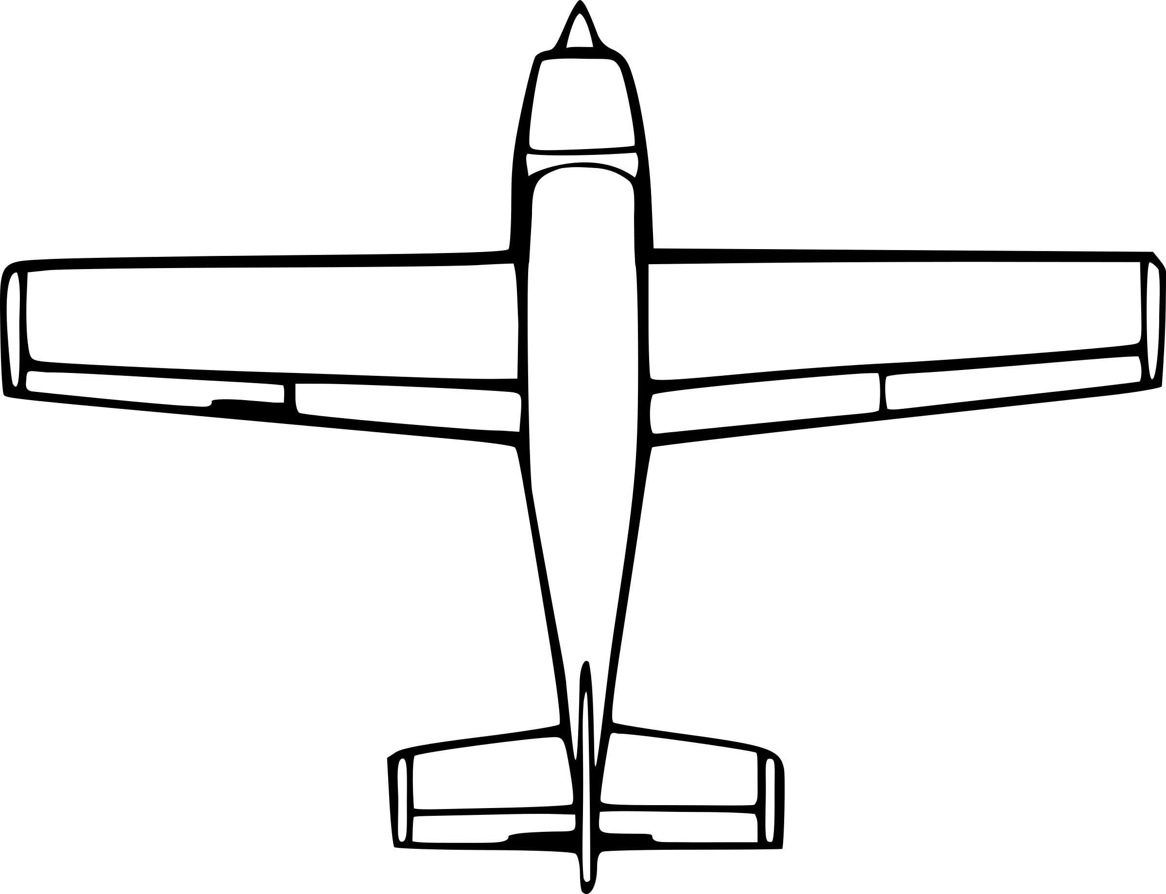 Black Outline of an Airplane Sketch