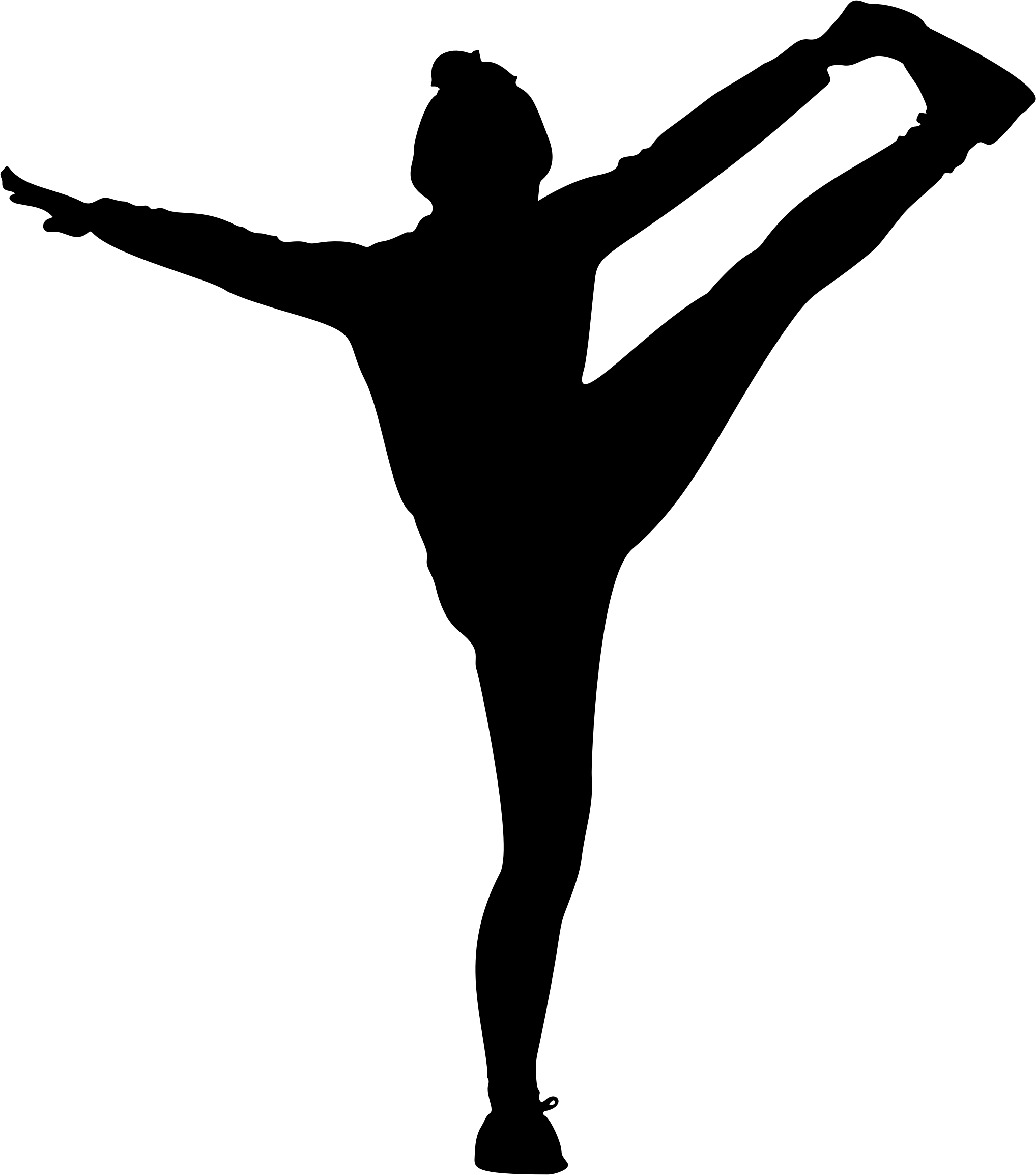 Silhouette of a Dancer in Action