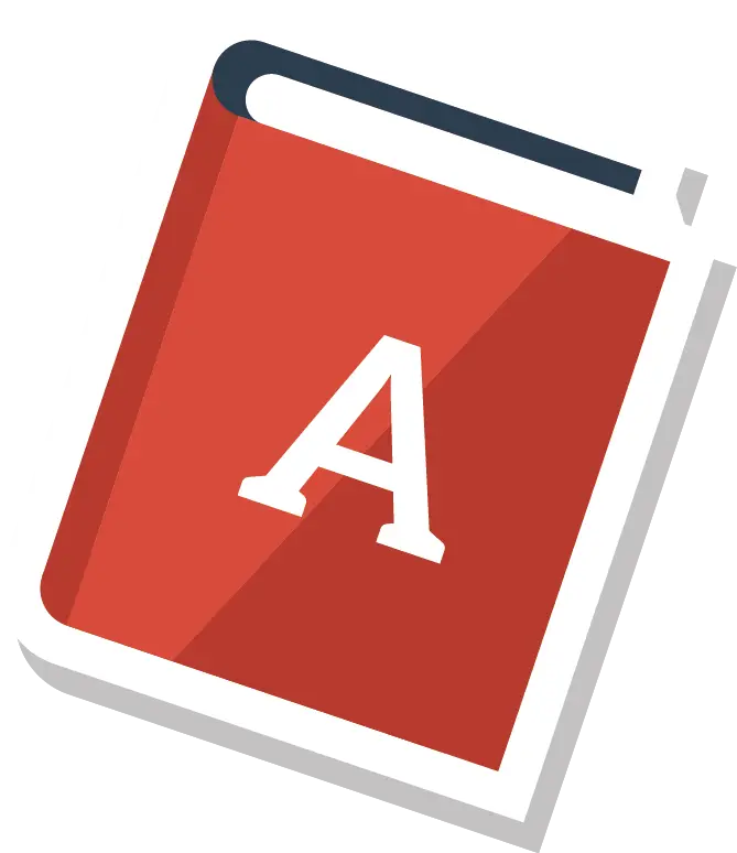Red Book with Letter A