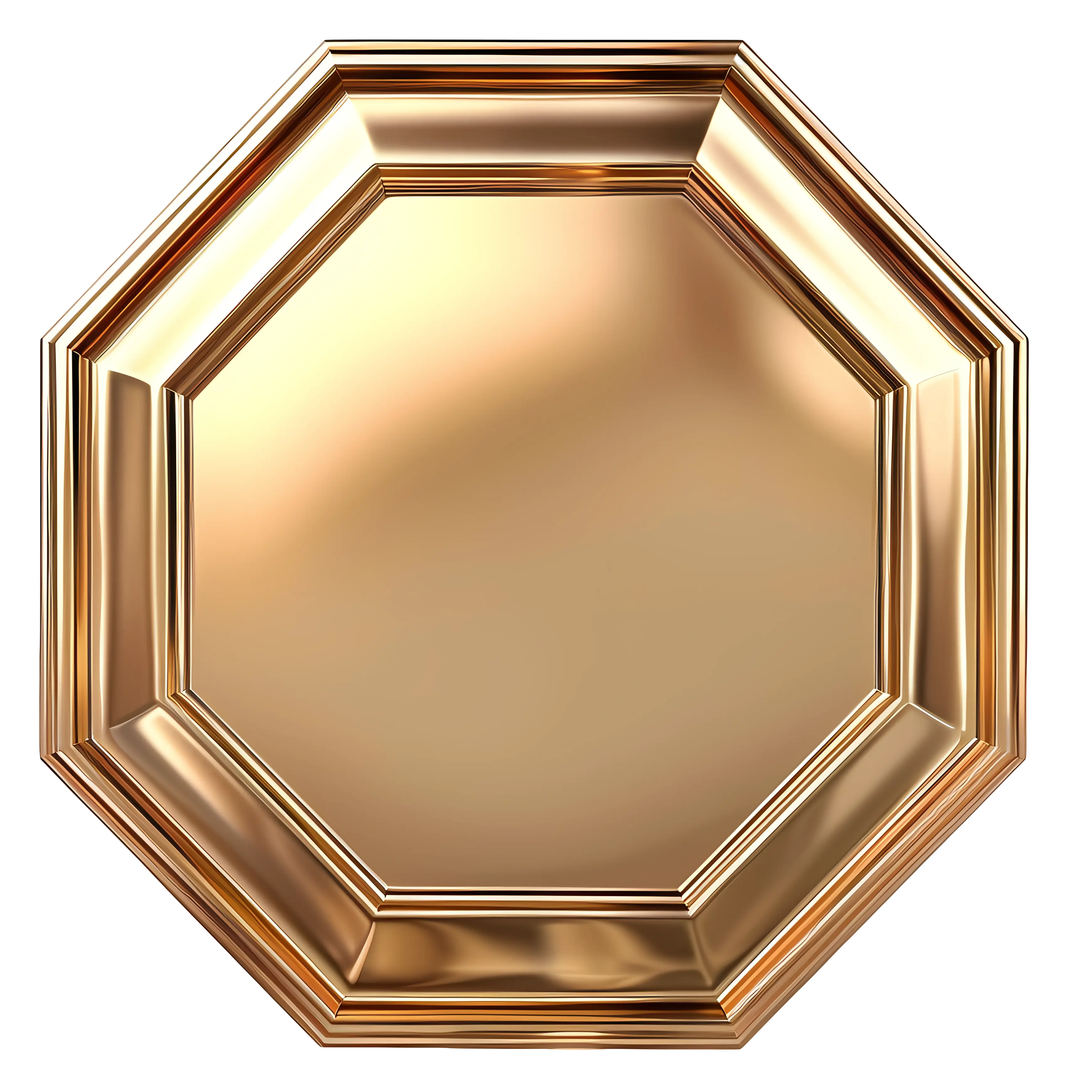 Shiny Gold Octagon Frame