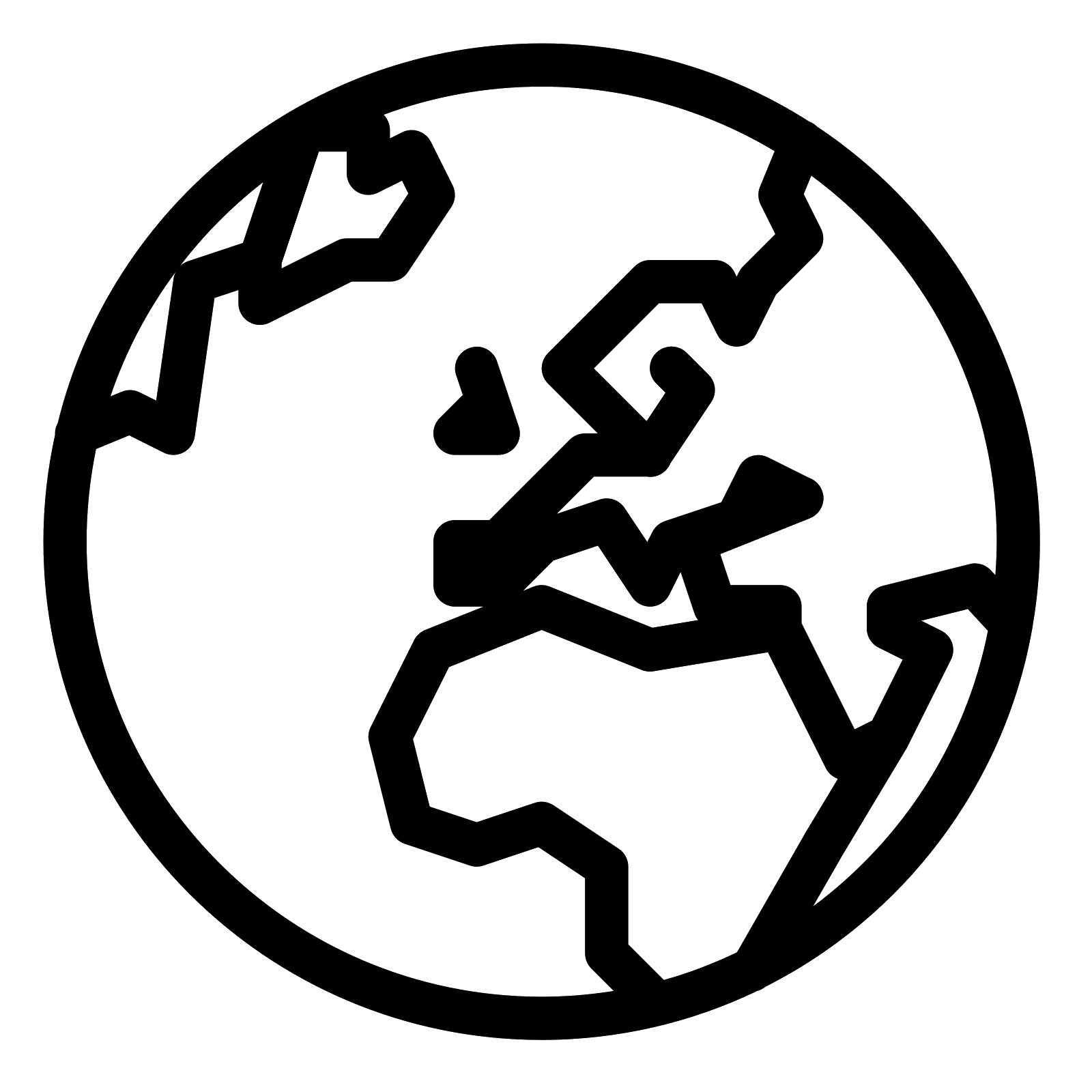 Earth Outline Illustration