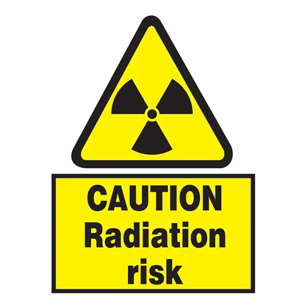 Caution Radiation Risk Sign