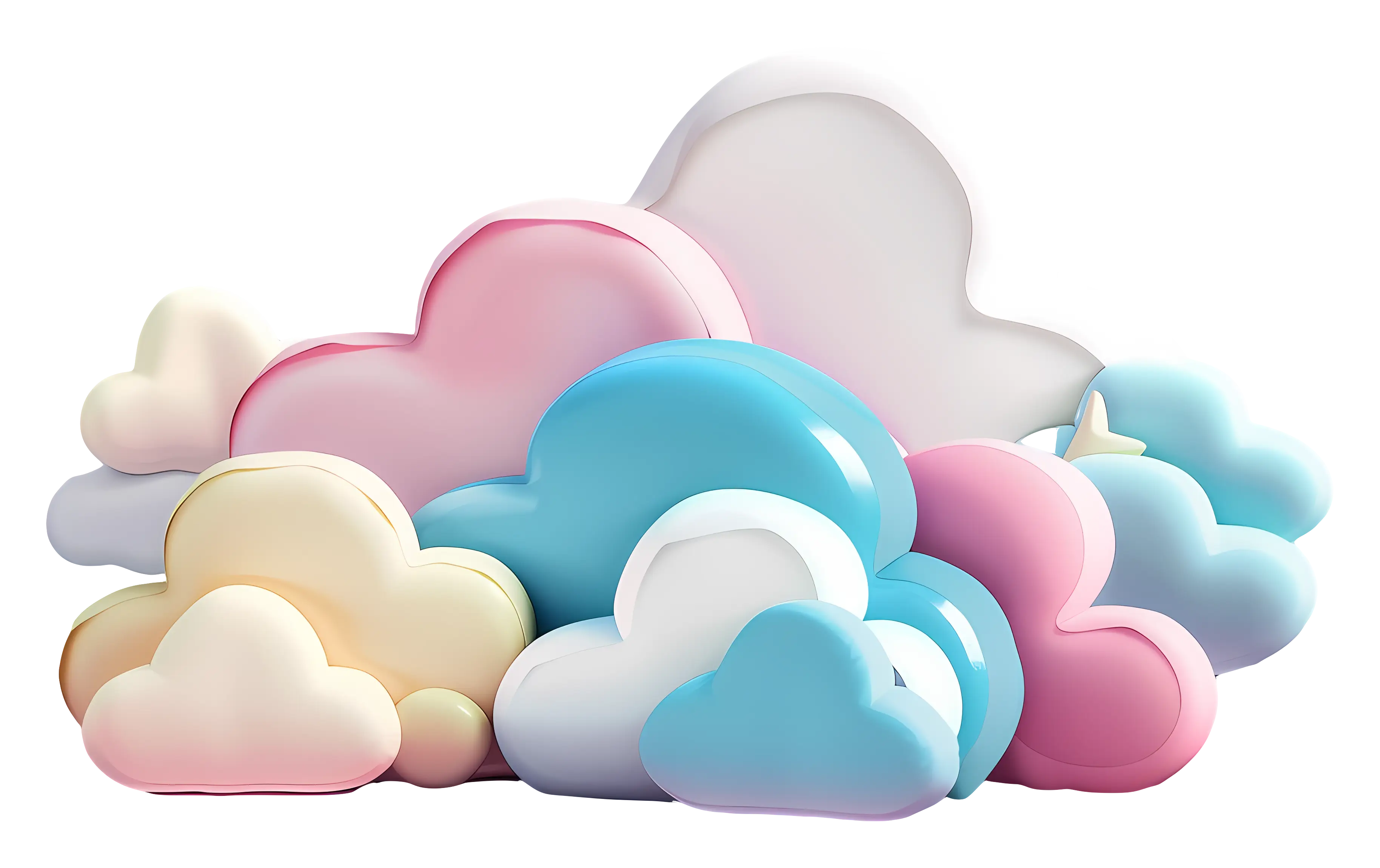 Colorful Pastel Clouds Illustration