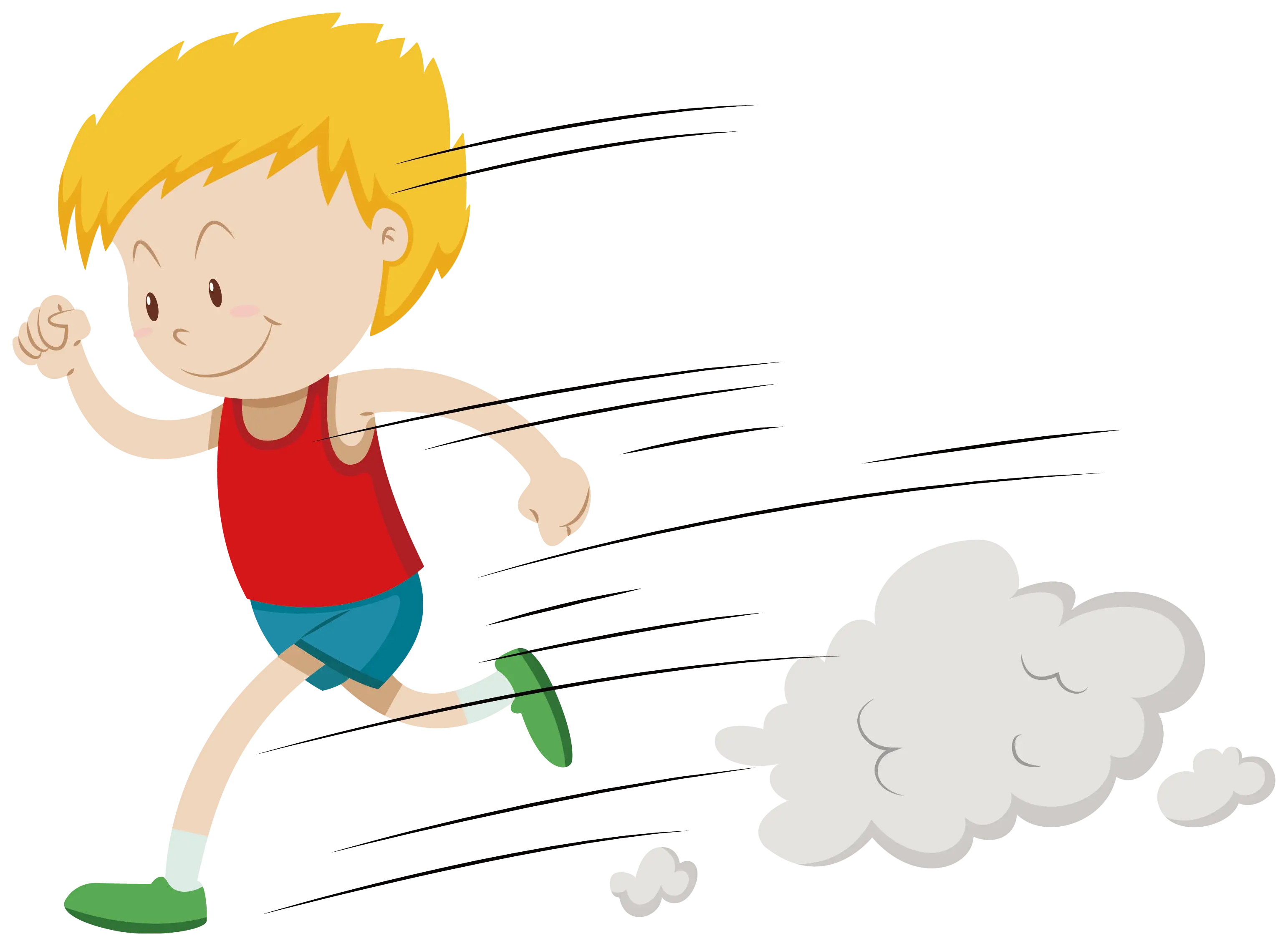 Boy Running Fast