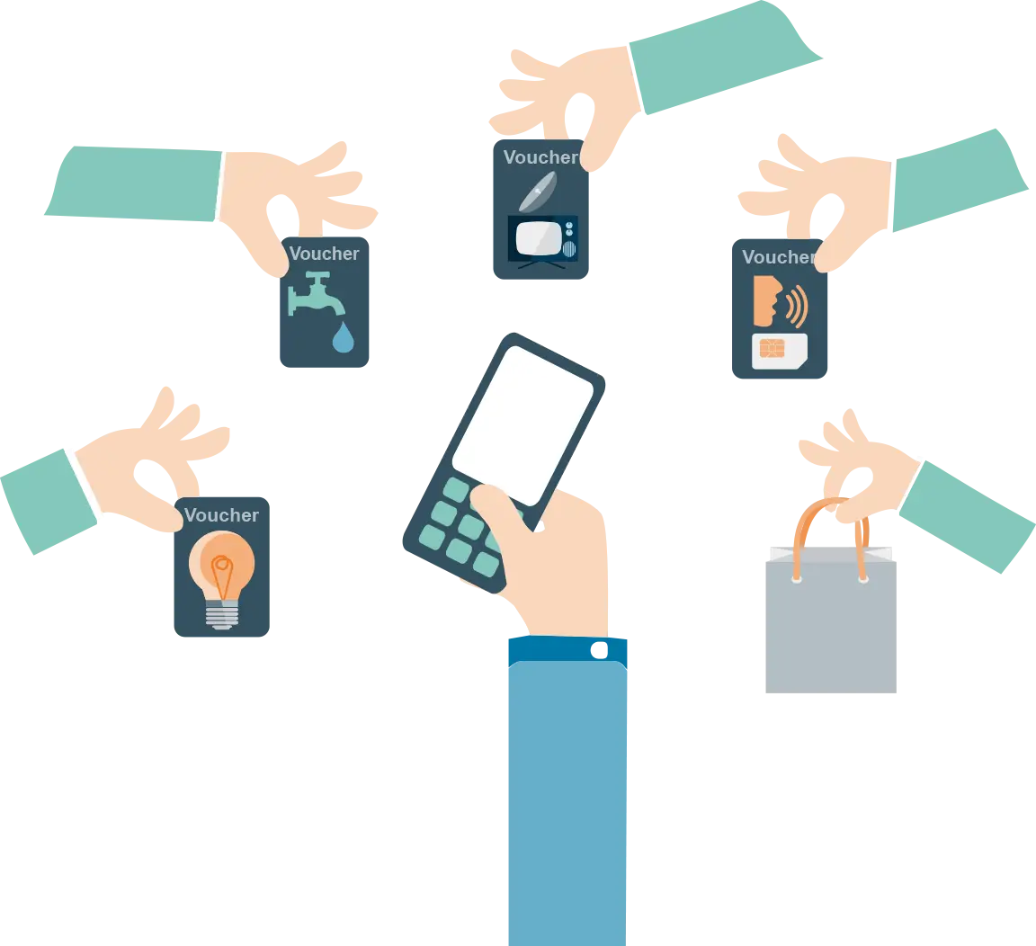 Hands Holding Vouchers and Phone