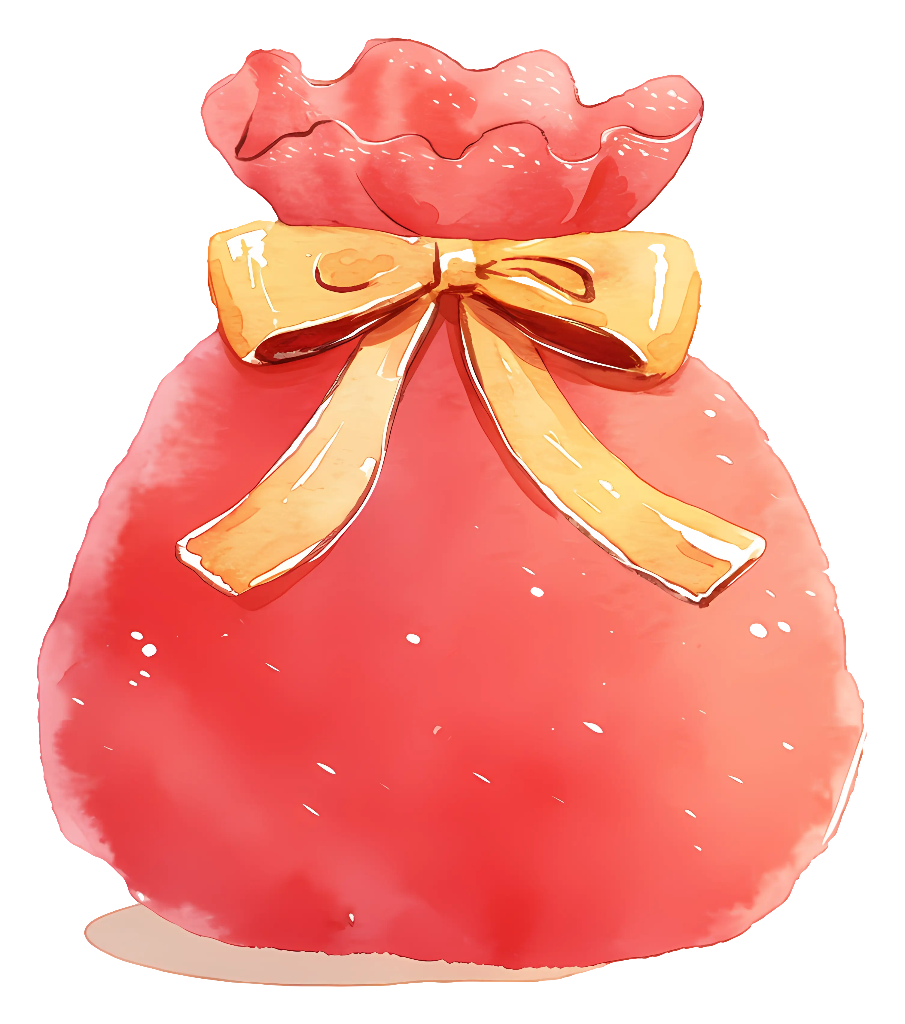 Decorative Red Gift Bag with Bow